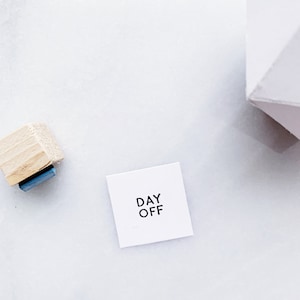 Tampon en caoutchouc Jour de congé • Tampons BUJO • Rappel de vacances • Petits tampons pour agenda