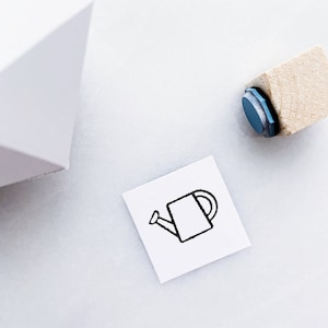 Jeu de tampons en caoutchouc pour arrosoirs • Tampons Jardin pour agendas • Petits tampons pour journaux