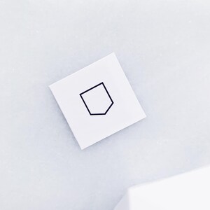 Small Flag Outline Rubber Stamp • Geometric Shape Stamps • Tiny Stamps for Journals and Planners