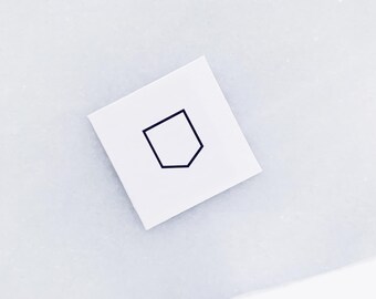 Small Flag Outline Rubber Stamp • Geometric Shape Stamps • Tiny Stamps for Journals and Planners