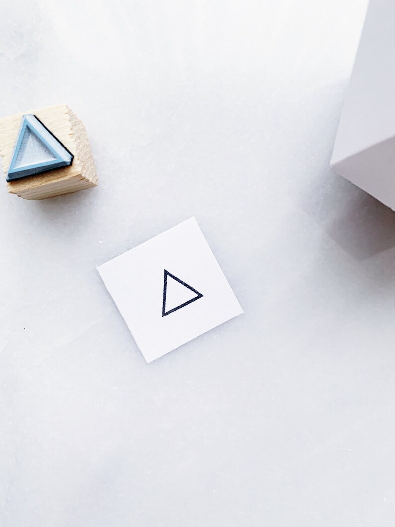 Geometric Shapes Rubber Stamps Hand Carved Rubber Stamp Etsy