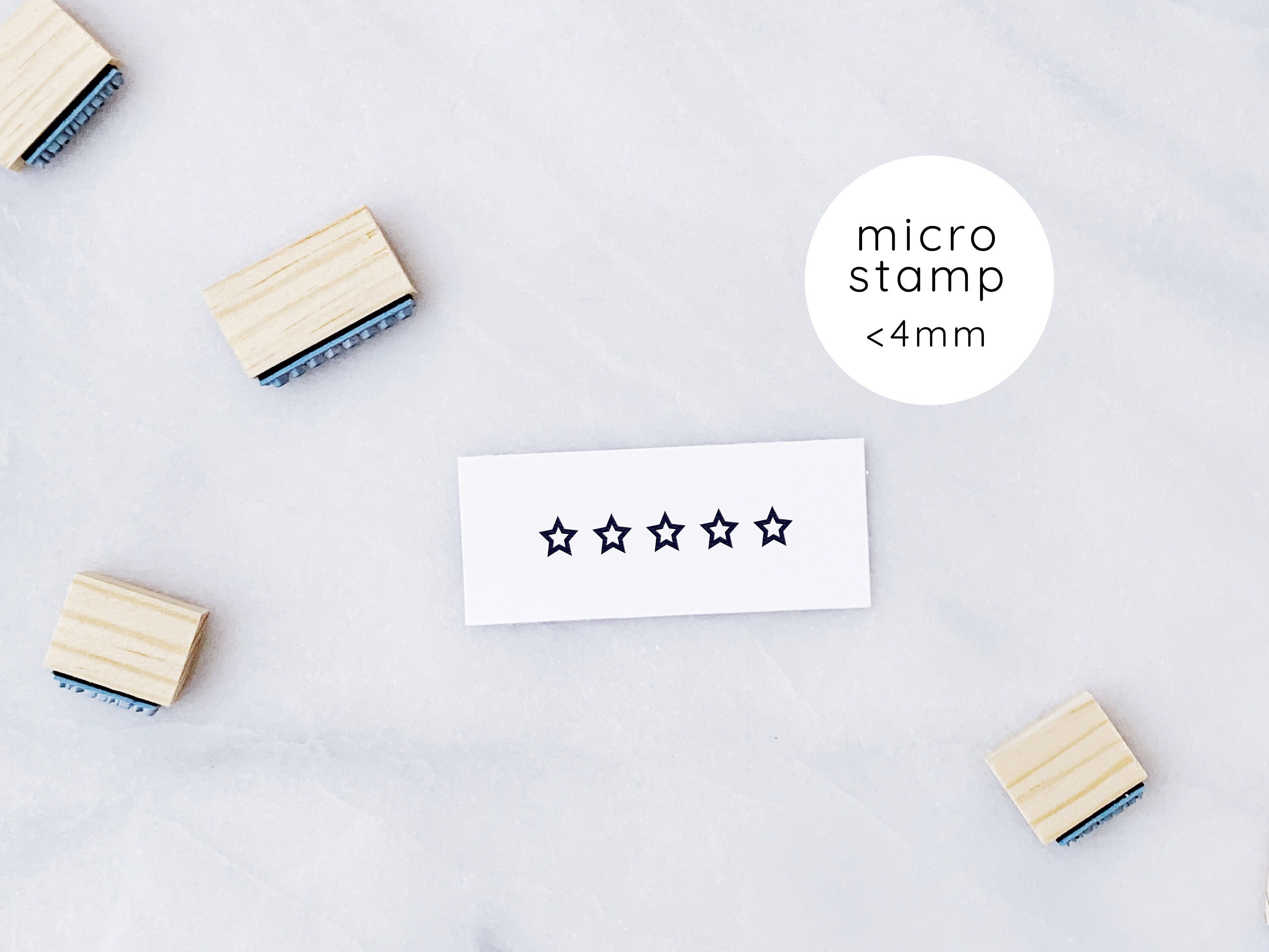 Five Stars Rubber Stamp Star Bar Stamp Star Rating Stamp Habit Tracker  Rubber Stamps Bullet Journal Stamps 