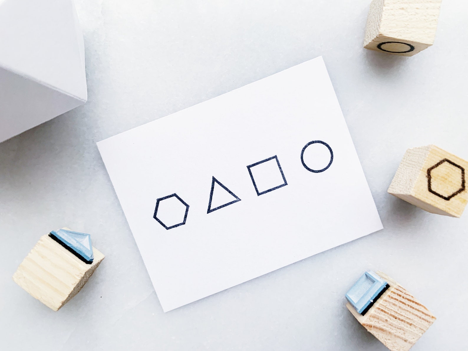 Geometric shapes rubber stamps hand carved rubber stamp Etsy