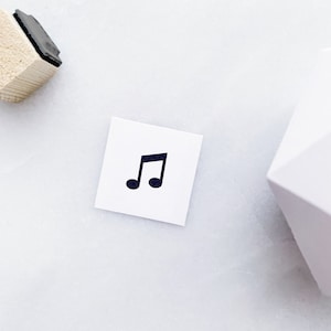 Tampon en caoutchouc Note de musique • Tampon huit notes • Minuscules tampons en caoutchouc
