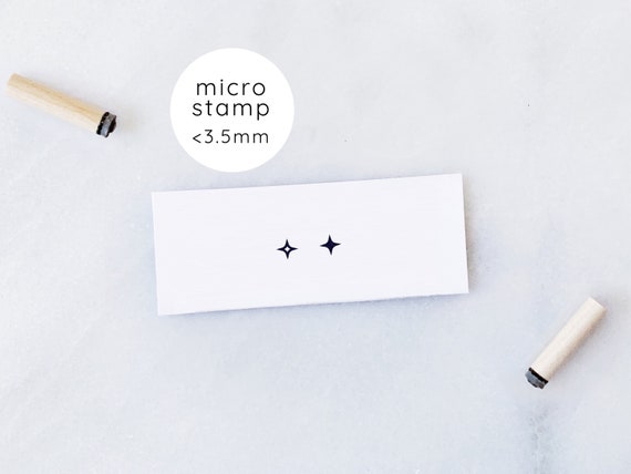 Micro Tiny Five Stars Rubber Stamp – papergramshop