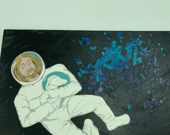 Sol besado astronauta vegano Jesús