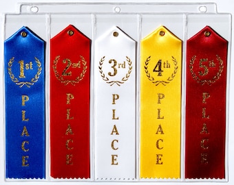 10 Award Ribbon Clear Pages Sheets for Organizer Storage Holder Display
