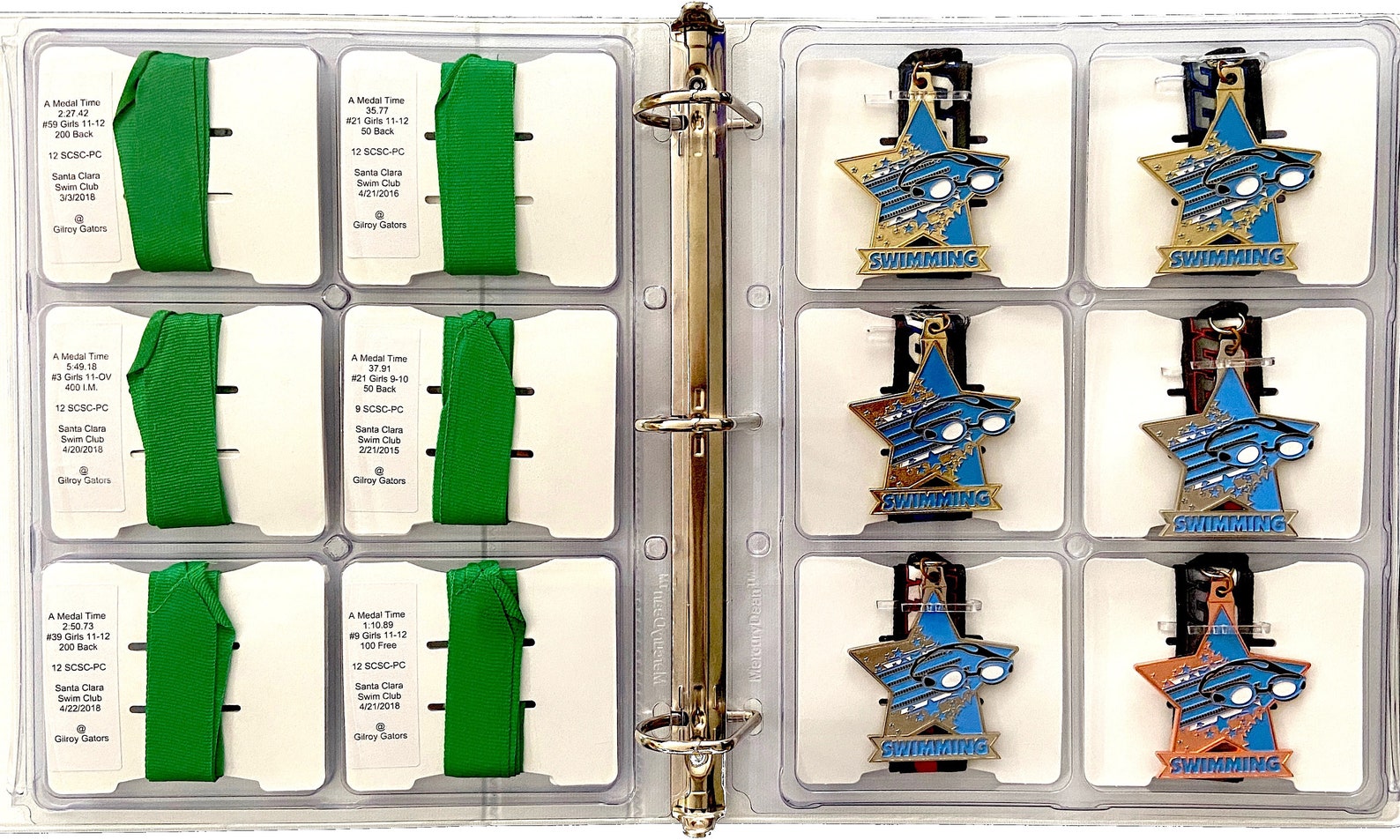 Award Medal BINDER Organizer Display Storage with 3 pages for Etsy