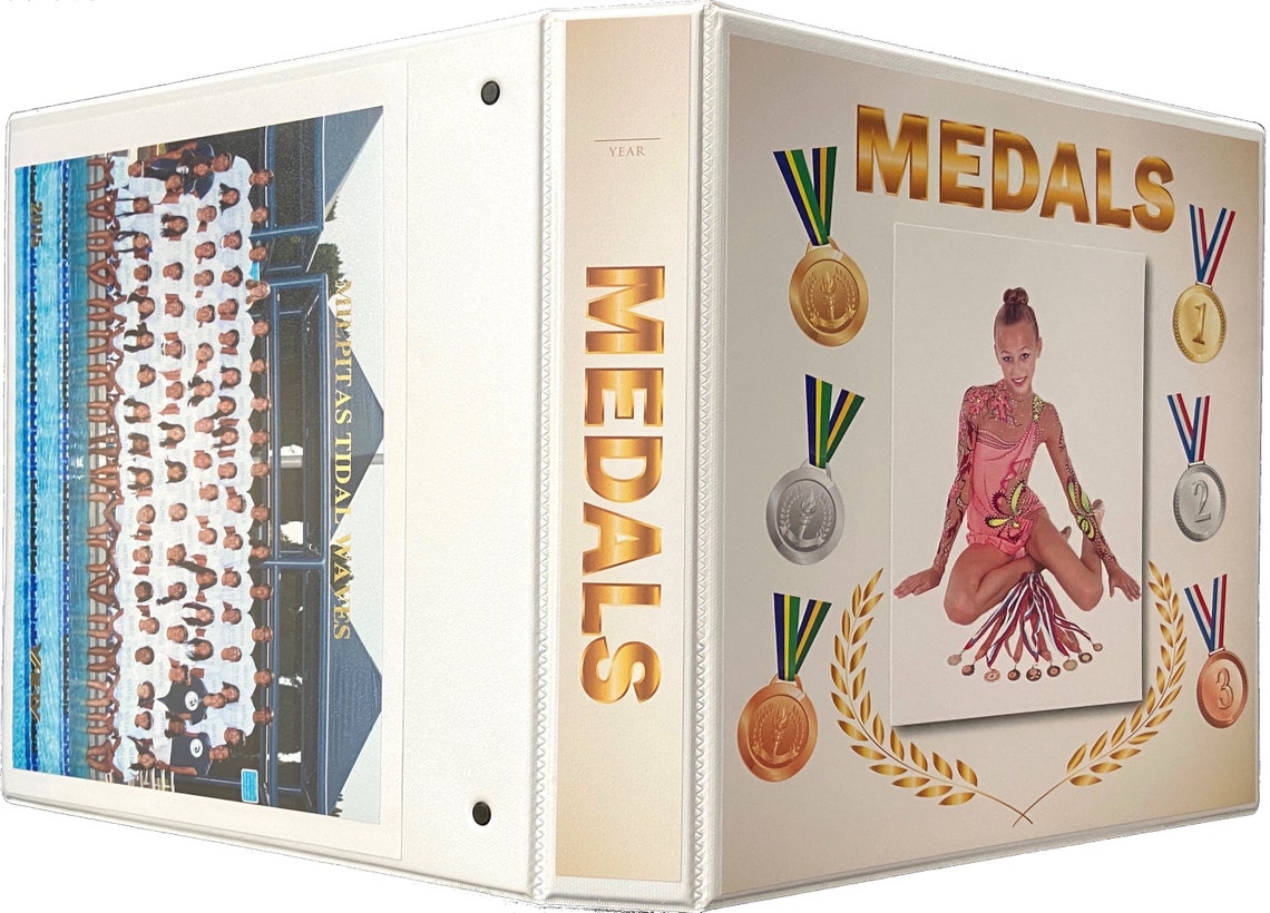 Award Medal BINDER Organizer Display Storage with 3 pages for Etsy
