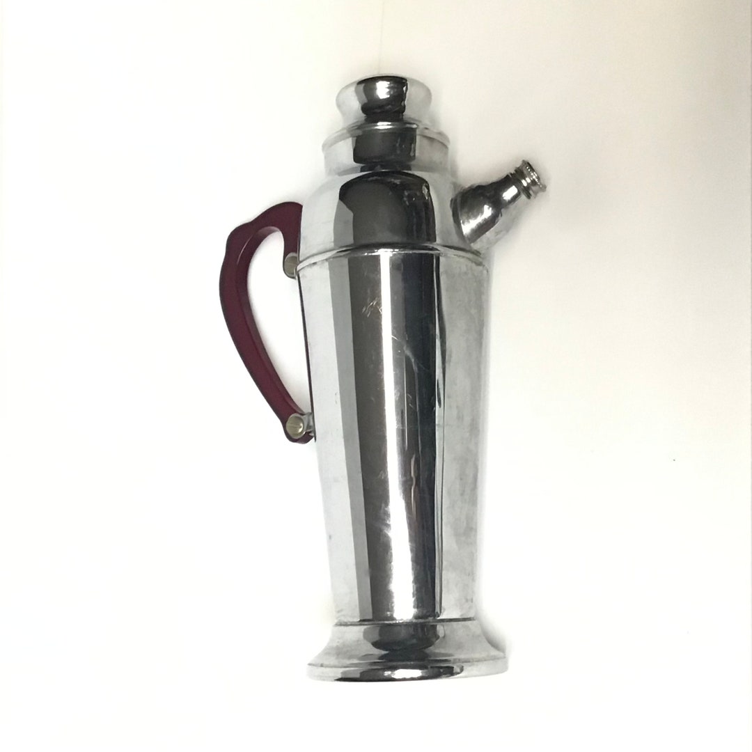 Vintage Chrome Cocktail Shaker Etsy
