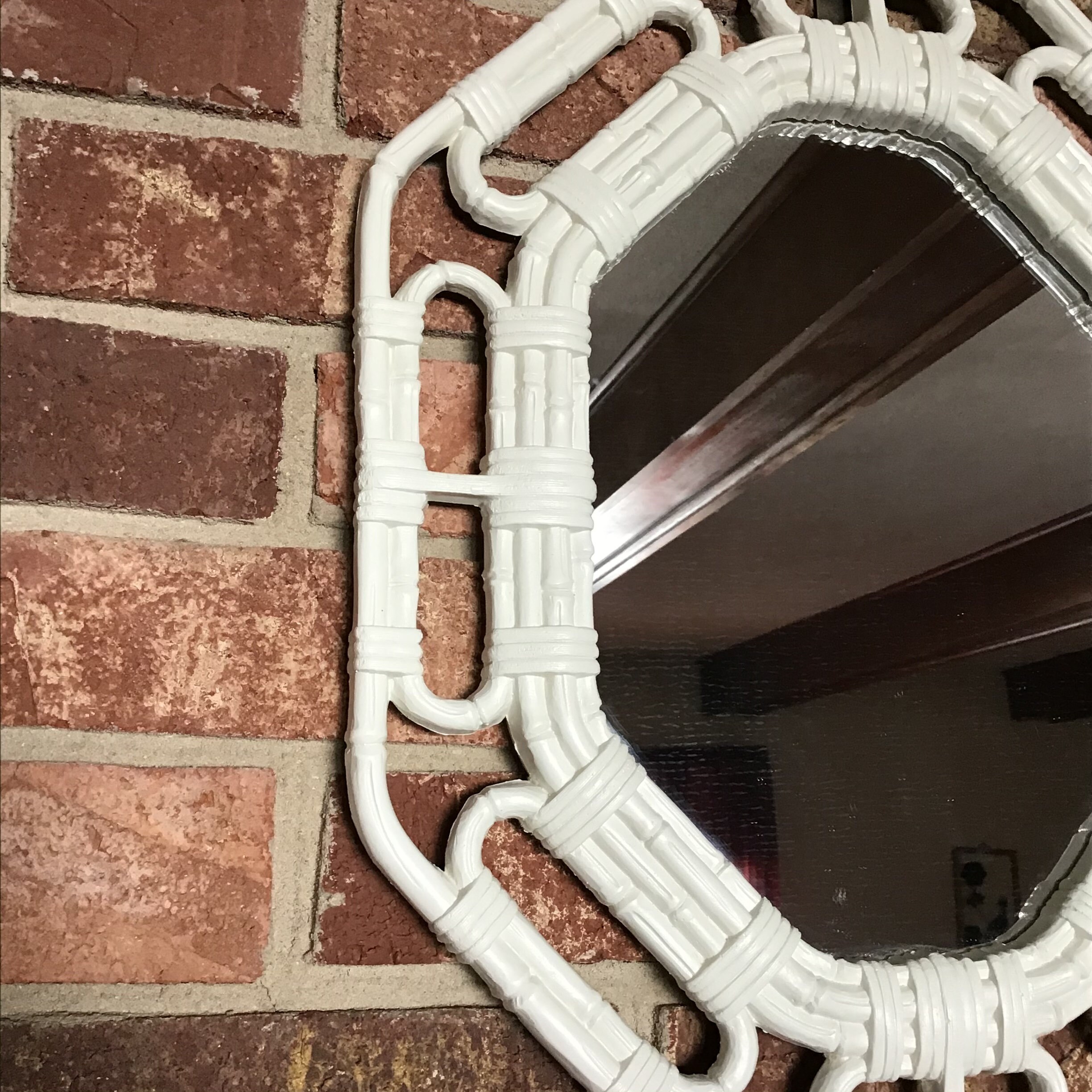 Vintage white nautical wall mirror Etsy