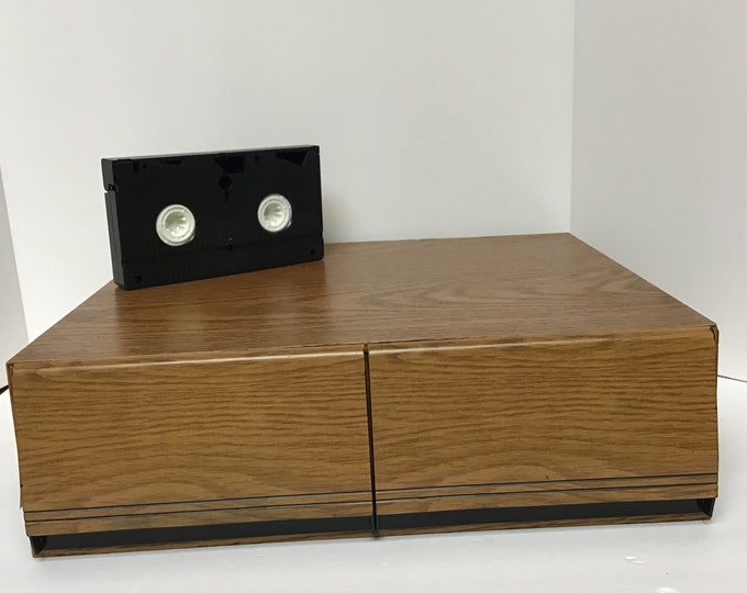 Vintage VHS Tape 24 VHS Tape Holder, 2 Drawer Vhs Tape