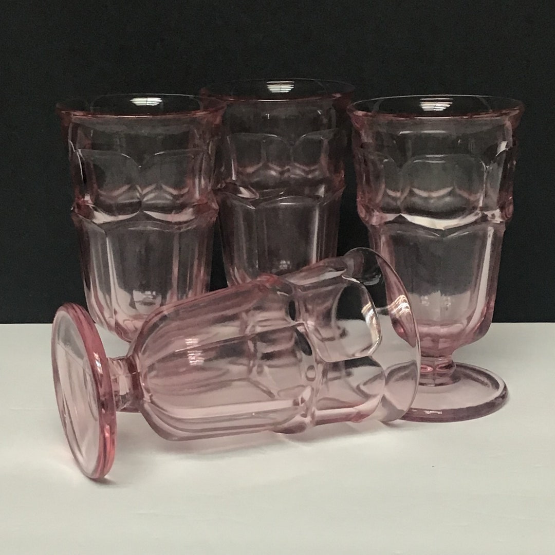 Vintage Noritake Provincial Raspberry Petal Pink Iced Tea Glasses Etsy