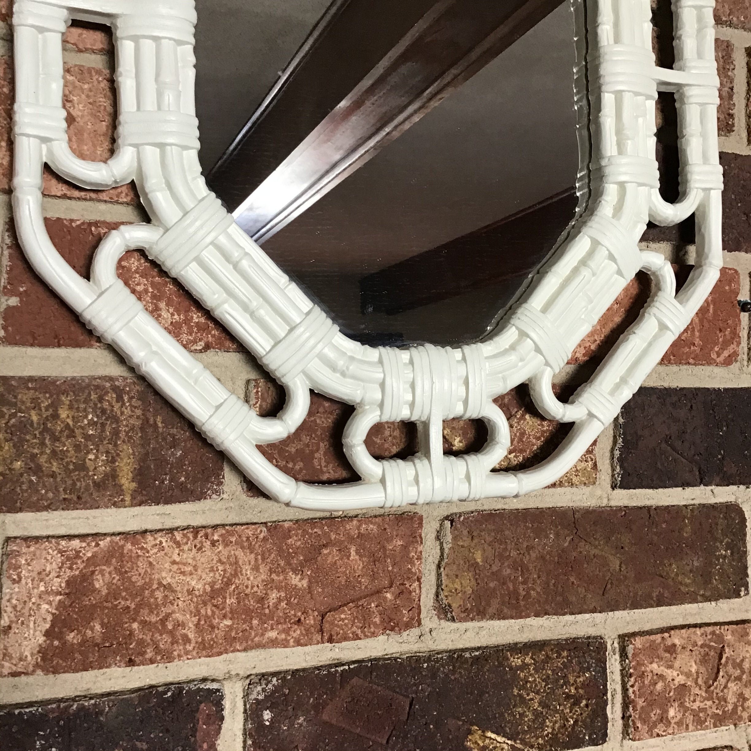 Vintage White Nautical Wall Mirror Etsy