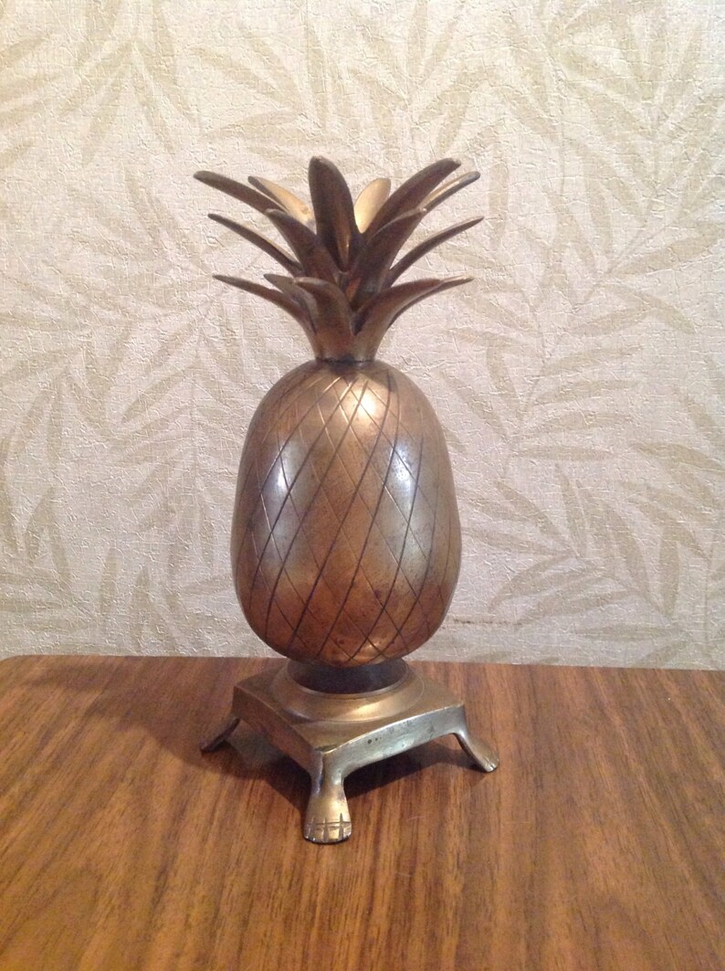Vintage brass pineapple candle holder brass pineapple Etsy