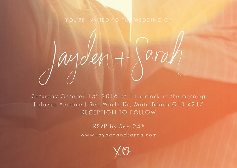 Wedding Invitation Digital Download Photo Wedding Invite Template Digital Designs