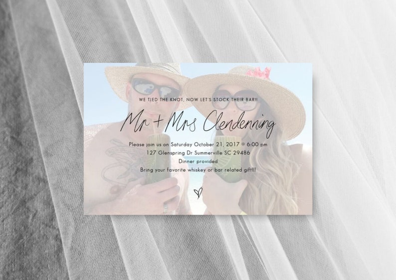 Elopement Announcement Simple Tropical Wedding Invitation Template Elope Invitation