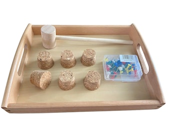 Montessori Practical Life Materials the Hammer Work with Thumbtacks Preschool Daycare Homeschool Classroom Supplies