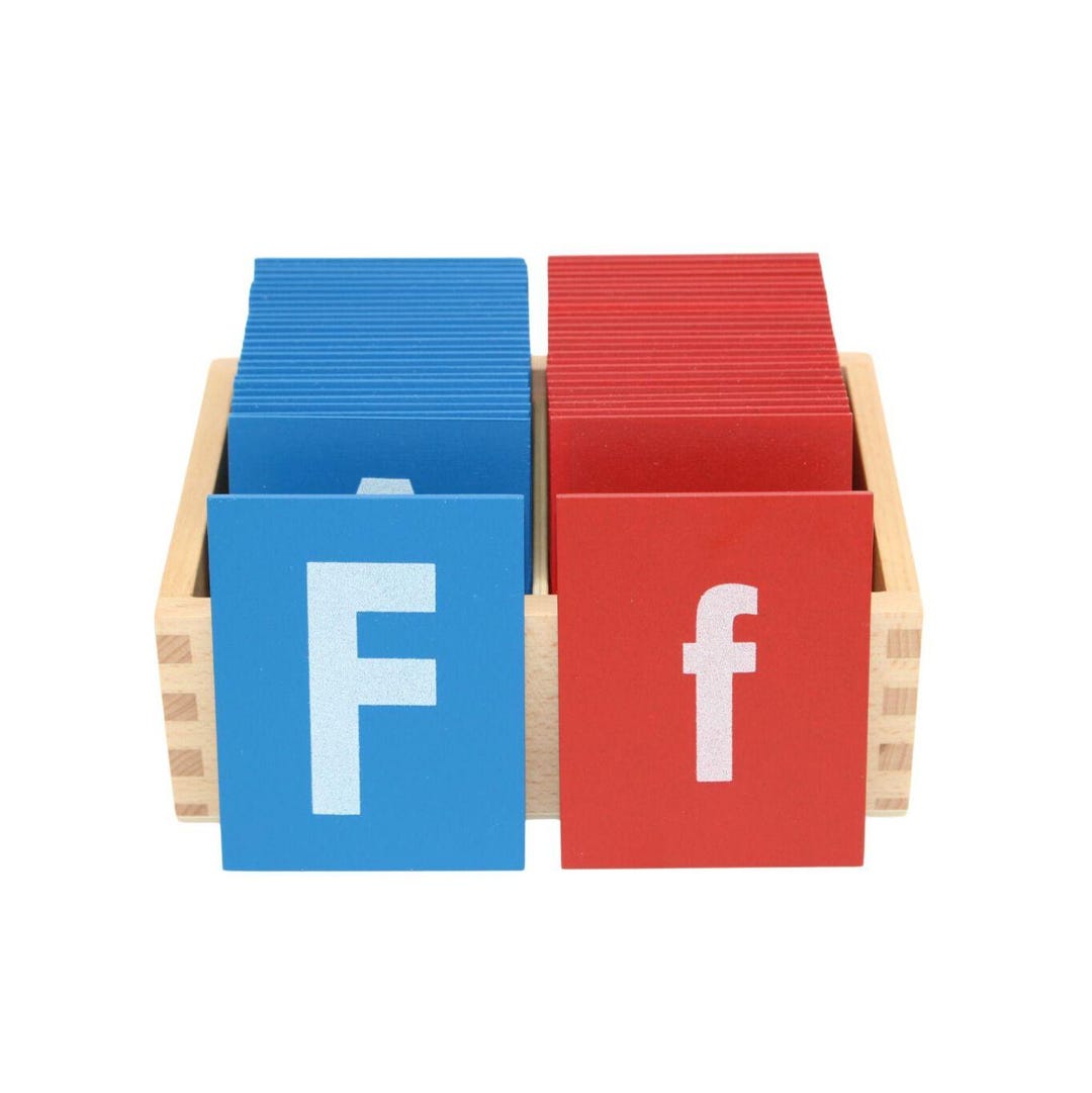 Montessori Sandpaper Letters Lower Case - Tactile Learning Letters With Box