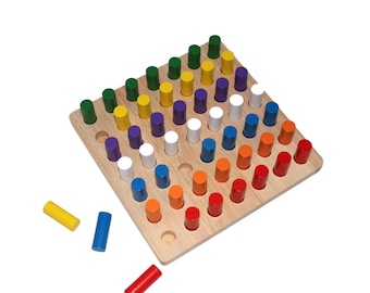 Wooden Sticks Sorting Color Sorting Sensory Toy for Toddlers Preschoolers