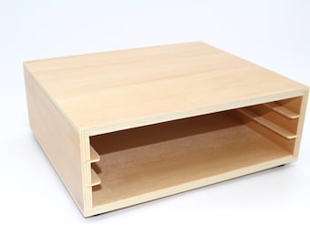 Montessori Zoology Botany Puzzle Stand Puzzle Cabinet for 3 Puzzles