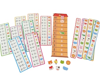 Kids Math Practice with Animals Fun Math Addition Subtraction Up to Ten Preschool Kindergarten