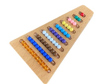 Montessori Math Materials Colored Bead Stairs Early Preschool Learning Homeschool