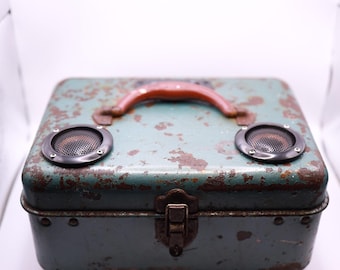 Vintage Tackle Box Bluetooth Speaker, Portable Speaker, Custom, Man Cave Gift