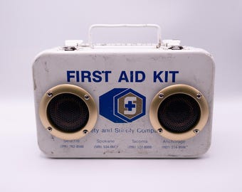 Custom Vintage First-Aid Kit Portable Bluetooth Speaker