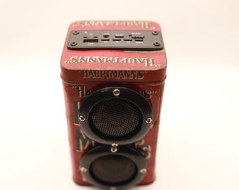 Cusrom Vintage Cigar Tin Portable Bluetooth Speaker