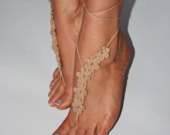 Patrón PDF,Patrón de crochet,Sandalias descalzas de boda,Zapatos de boda de playa,Joyería nupcial,Sandalias descalzas de crochet,Tobillera,Joyería para pies,