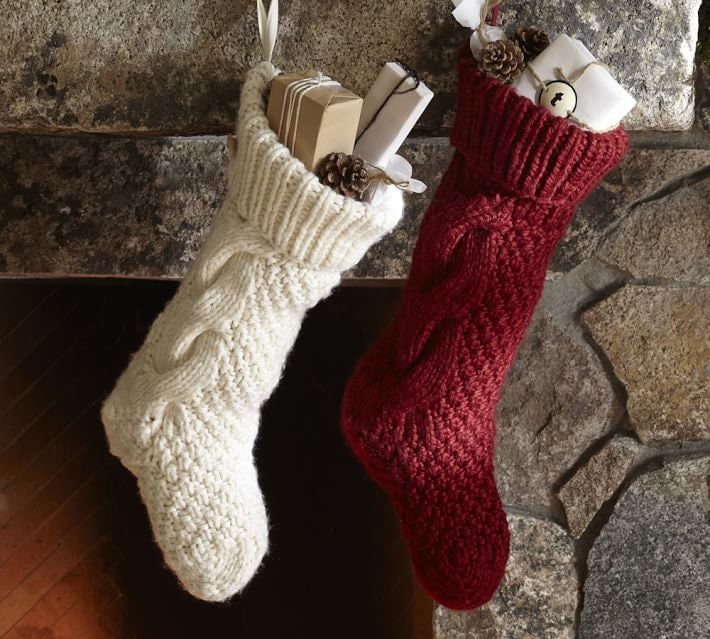 Cable Knit Stocking Christmas Stockings 