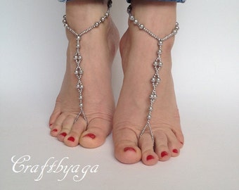 Argento Tropeziano Scarpe Calzature donna Sandali Sandali per piedi nudi 