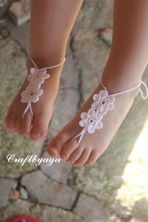 Baby Barefoot Sandals Barefoot Sandals Flower Girl Barefoot Sandal