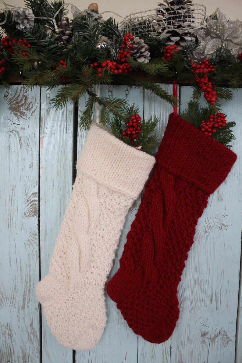 Cable Knit Stocking Christmas Stockings Personized Christmas Etsy
