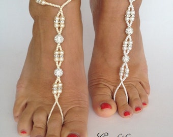 Barefoot Sandals,Beaded Barefoot sandals,Bridesmaid gift,Beach wedding Barefoot Sandal,Barefoot sandles Bridal Barefoot Sandals Anklet