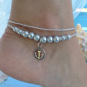 Anklet Bracelet,Boho Bracelet,SilverFoot Anklet,Hippie Anklet,Boho Anklet,Beach Bracelet,Womens Bracelet,Beaded Anklet Bracelet,Boho Jewelry
