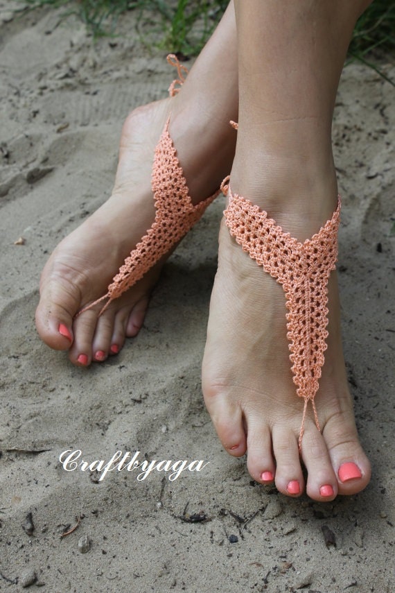 Beach barefoot sandals,Beach wedding shoes,Barefoot Sandals,Bridesmaid gift,Crochet barefoot sandals,Foot jewelry,Sexy Yoga,Bridal party