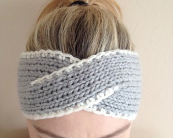 Hand Knit Headband,Knit Cable Headband,Ear Warmer,Head Warmer,Wide Cable Knit Headband,Winter Headband,Hand Knitted Head,Gift Idea