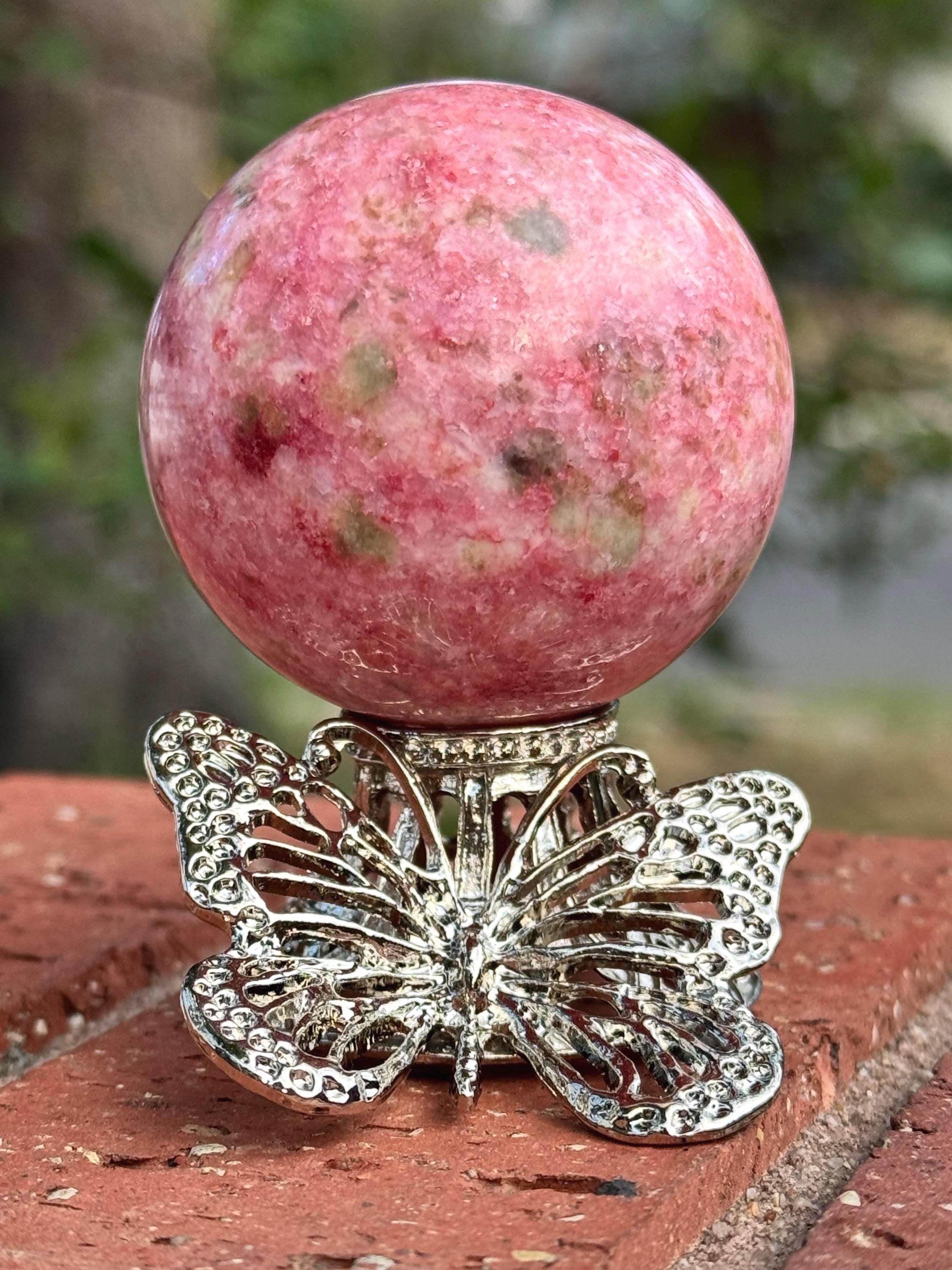 Thulite Sphere - Etsy