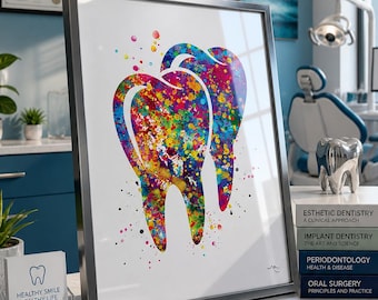 Tooth Art Print | Colorful Dental Office Decor-692