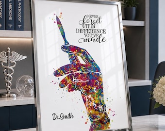 Personalized Surgeon Watercolor Print - Medical Doctor Gift-2654