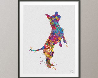 Chihuahua Dog Art Watercolor Print Chihuahua Poster Gift Pet Doglover Puppy-769