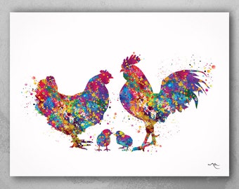 Carte Joyeux Anniversaire Poule Etsy