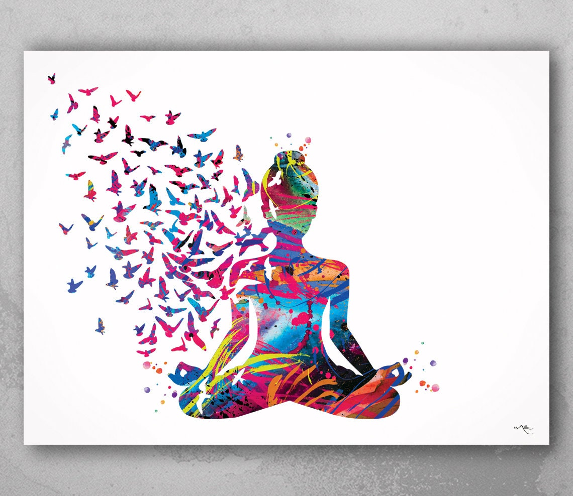 Discover Yoga Art Colorful Yogi Yoga Poster