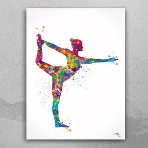 Natarajasana, Yoga Pose, Yoga Poster, Yoga Pose, Yoga Print, Yoga Watercolor, Yoga Studio, Yoga Decor, Lord of the Dance, Yogi Gift-1203
