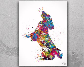 Cocker Spaniel Watercolor Print, Colorful Dog Art Poster-1417