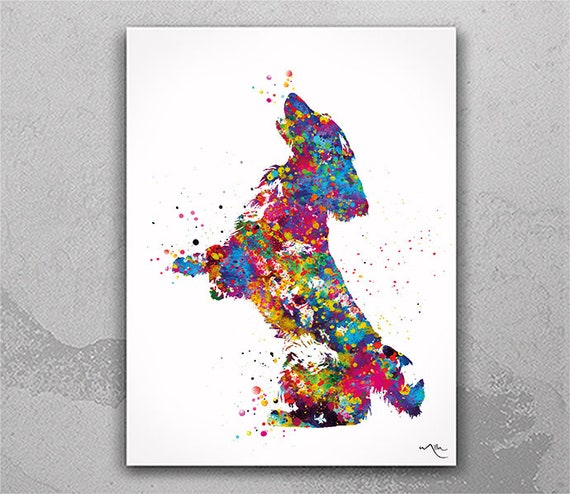 Cocker Spaniel Watercolor Print, Colorful Dog Art Poster-1417