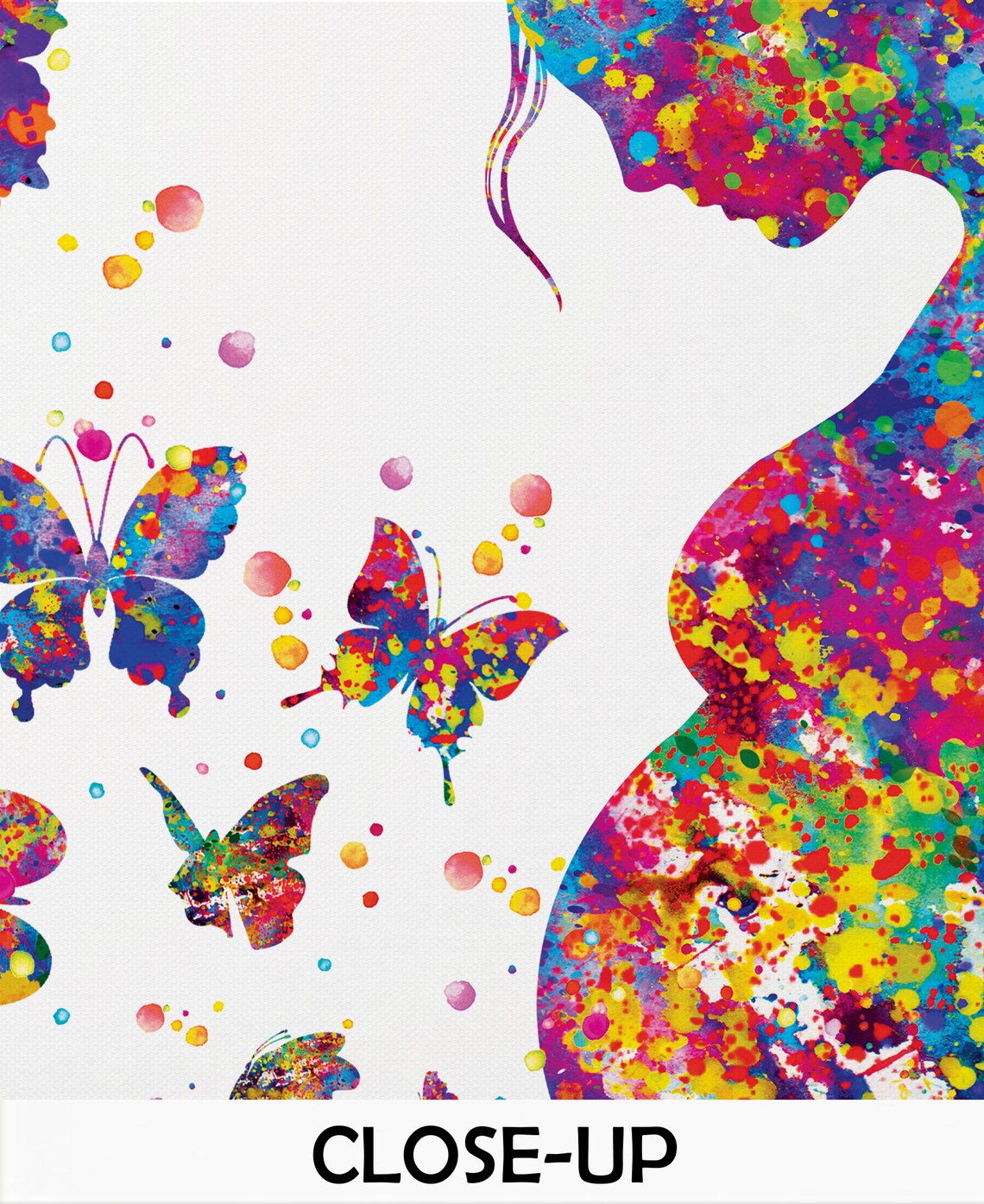 Pregnant Woman Butterflies Watercolor Print Pregnancy Gift Etsy