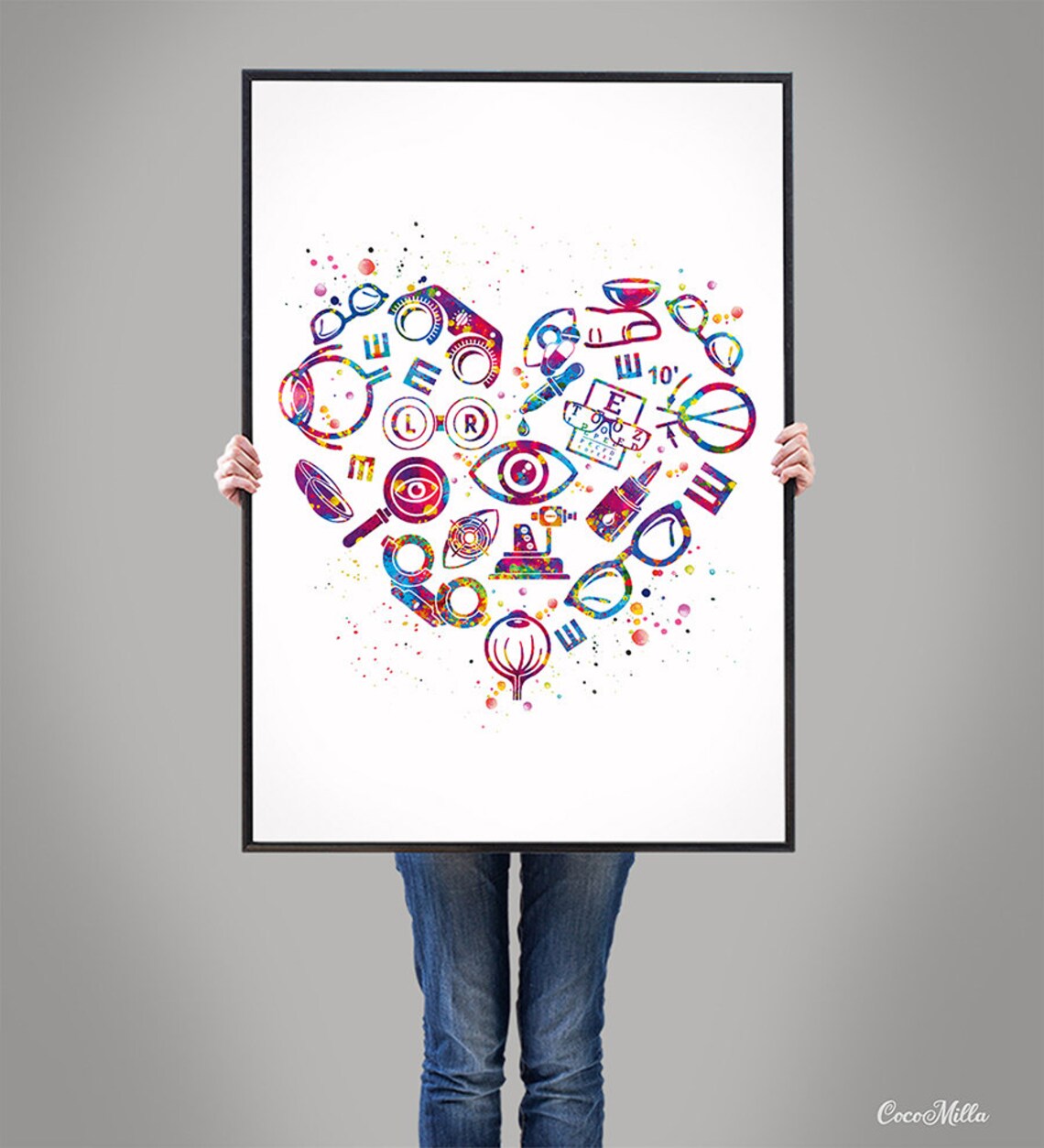 Optometry Art Watercolor Print Optometrist Gift Optician | Etsy